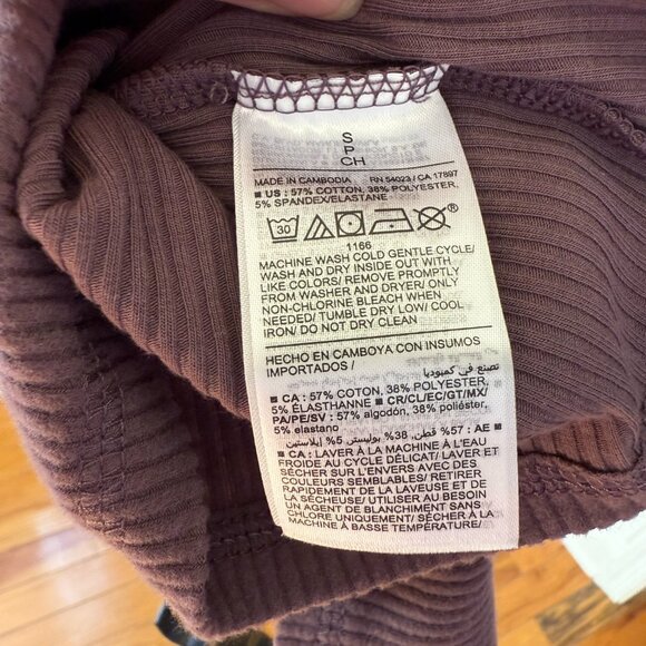 Old navy Brown Fitted Long Sleeve Tee Small - Picture 4 of 5